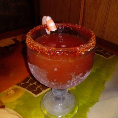 A sad Michelada from a popular local restaurant....Sad....