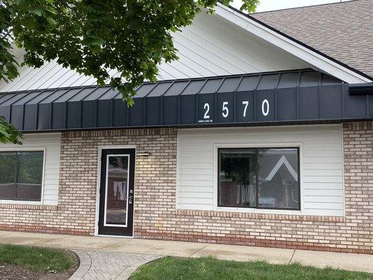 Stunning photo of front entrance to our massage business at 2570 Union Lake Rd, Commerce MI 48382. Relax and rejuvenate at our top-rated spa