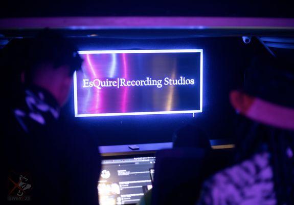 Escquire Recording Studios event with Thurgood's video work for interviews.