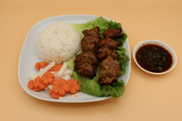 Grilled Pork with White Rice