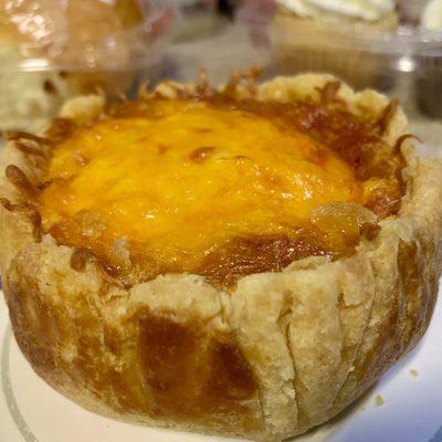 Bacon-cheddar quiche. This crust?! Wow - so dang good!!