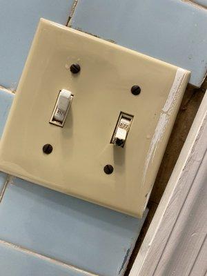 Burnt light switch? (The one on the right)