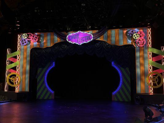 Stage for summer show: Cirque Electric. 6/27/24