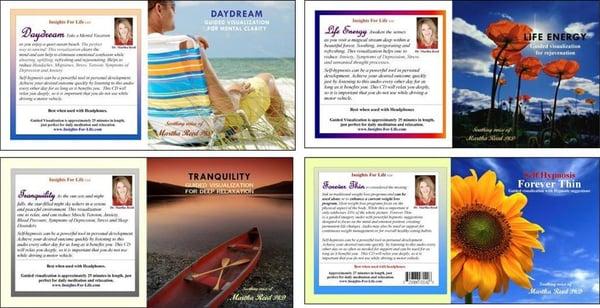 A few of Dr. Martha's Hypnosis Audio Cds