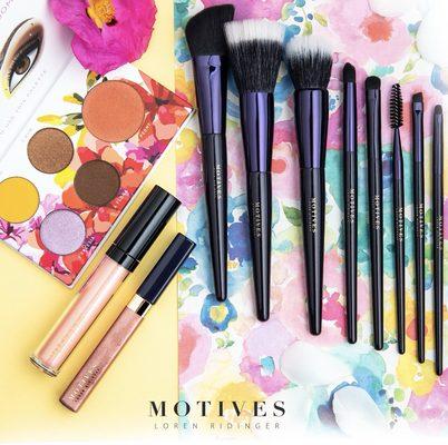 We proudly offer MOTIVES by Loren Ridinger line of cosmetics and makeup brushes/tools!