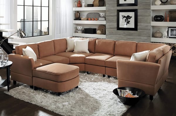 Modular sectional fits through 15" wide doors and stairways