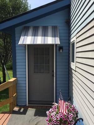 Phantom Screen door and new awning installed in Lincoln VT