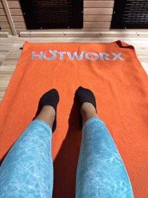 The special HOTWORX towel for yoga