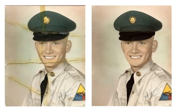 Repair of a damaged (torn) photo