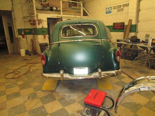 1954 Chev Sedan delivery we repaired the tailgate and MATCHED the paint!