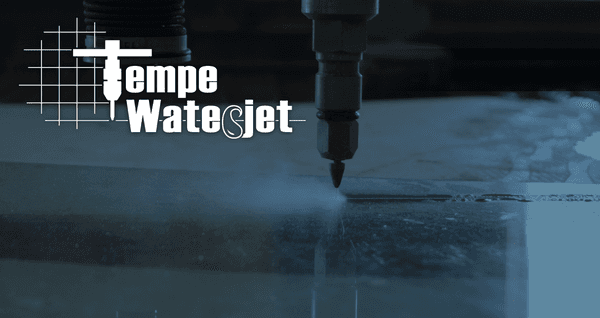 Waterjet, with A-jet capabilities. We can also provide bending and powder coating services. Email today for a quote. info@tempewaterjet.com