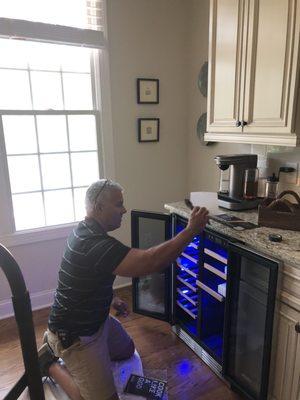 Installing new refrigerator