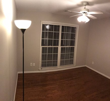 Installation hardwood floor, popcorn down and painting