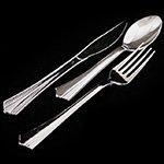 4" Utensills in Silver or Clear