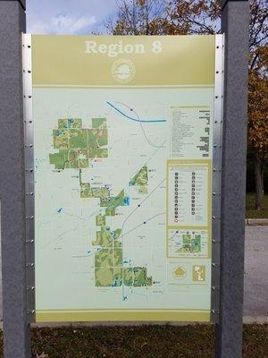 Region 8 map at entrance