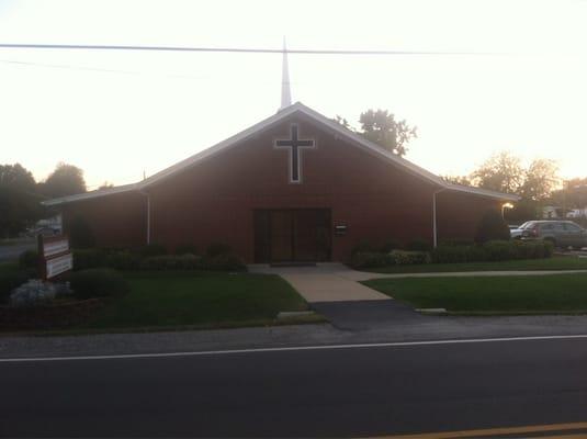 Front of church