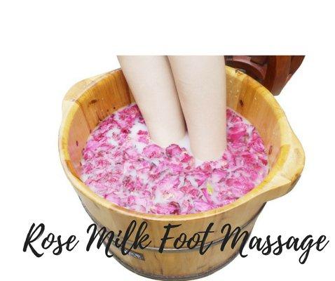 rose milk foot massage 1