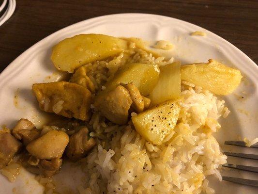 Curry Chicken with potatoes and tofu??