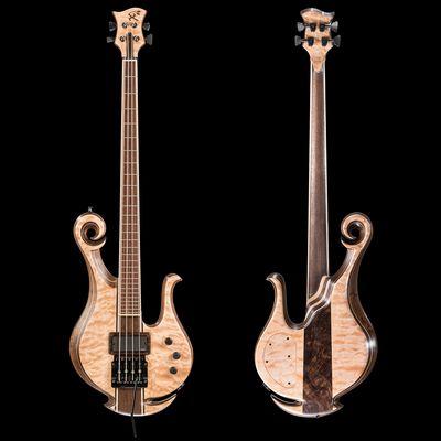 Xylem custom bass guitar with Kahler tremolo, EMG pickup