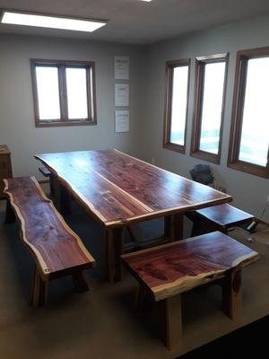 Eastern Red Cedar table top/bench slabs