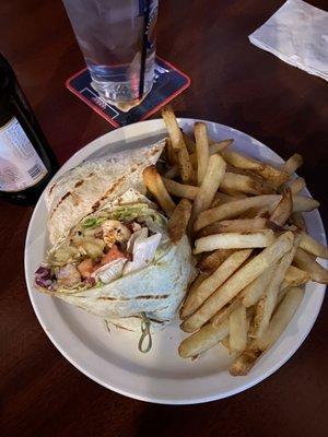 Grilled Chicken Caesar Wrap & Fries