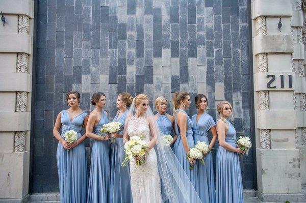 All about that dusty blue twobirds.... and that amazing slate backdrop for the win!