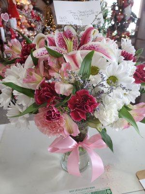 Fresh florals to silk florals, we can help you for your needs. Please call 815-883-3373.  Thank you.