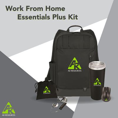 The Work from Home Essential Plus kit includes all of your important home office accessories bundled together with your businesses logo!