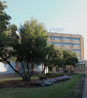 The courtyard walk through to access the office building from the front of the shopping center