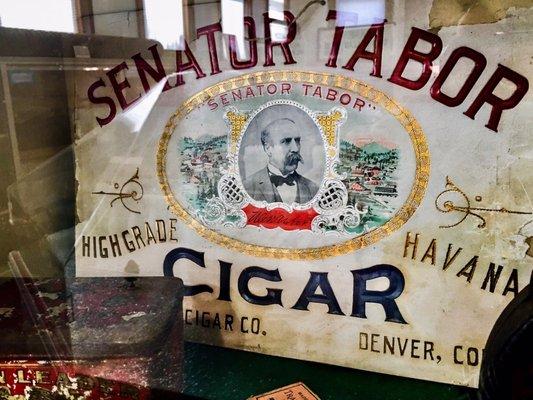 Cigar box display in the museum