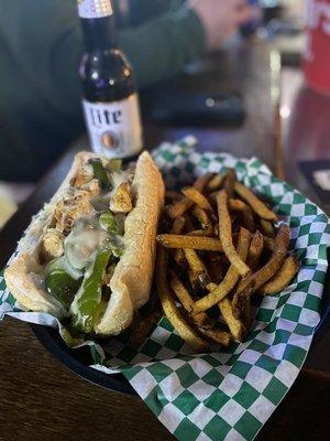 CHICKEN PHILLY W/ FRESH CUT FRIES