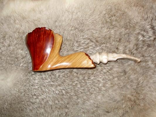 See more pipe designs on Turkeyfoot Pipeworks facebook page or web page(turkeyfootpipeworks.com)