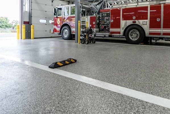 Fire Station with Concrete Floor Coating #bettertthanepoxy