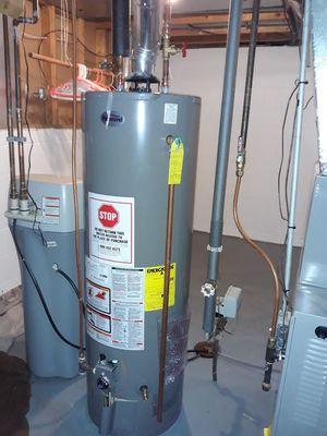 Gas water heater installation