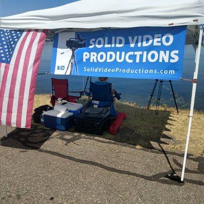 SOLID VIDEO PRODUCTIONS on Location at Tri-Cities Wa for the Water Follies hydroplane races on the Columbia River.