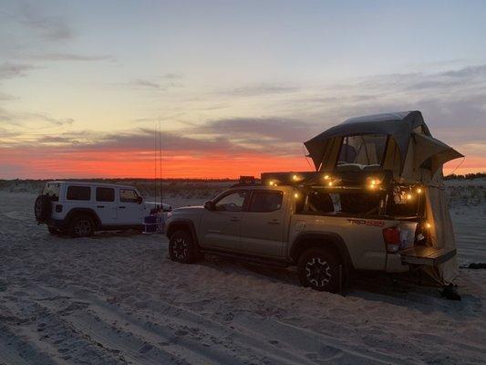 Beautiful night camping.