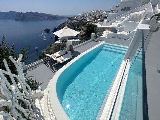 Santorini, my private pool for 24 hrs. July 2023