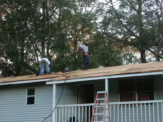 Repairing roof of a rehab