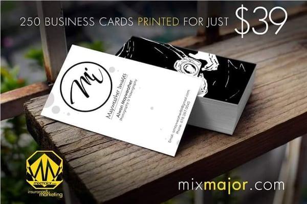 Marketing Needs for your business? Business Cards. Websites, Flyer, Logo Designs. T-Shirt printing available!