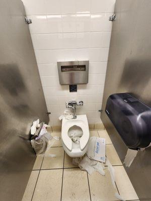 Dirty, smelly Target restroom.