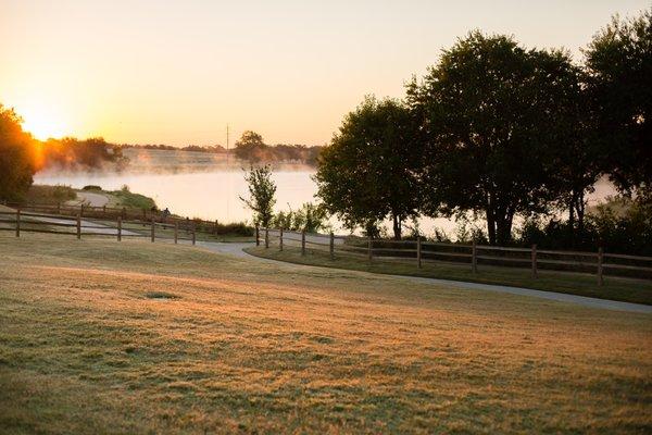 Golden Morning at Oak Point Park.