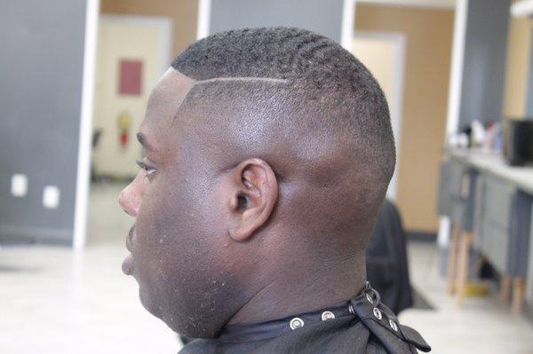 Adult Clean Cut: Bald Fade with side part. www.styleseat.com/devinthabarber for booking