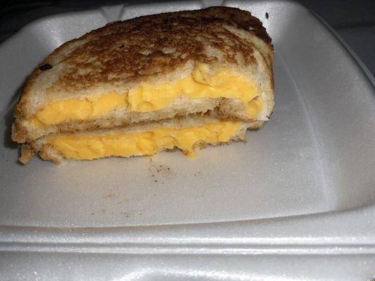 Inside grilled cheese