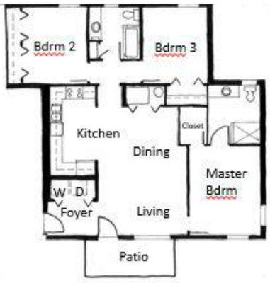 3 Bedroom Floor Plan