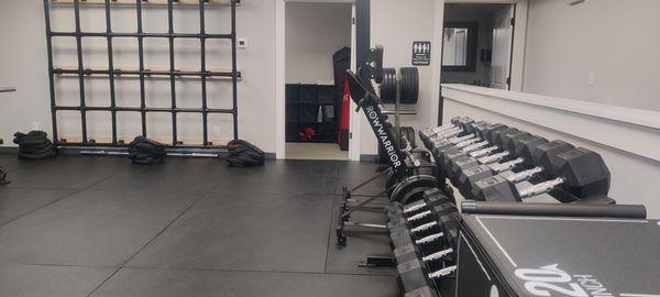 Our newly remodeled upstairs gym and brand new equipment.