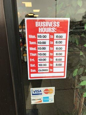 Store Hours