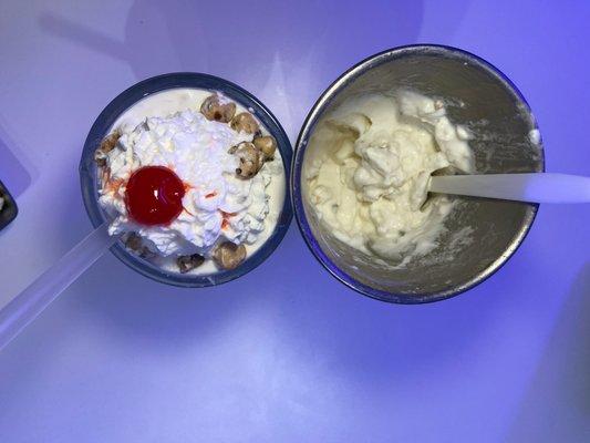 Vanilla ice cream Cookie dough milkshake