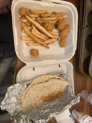 Quesadilla Tray from Cookout in Greensboro, NC.