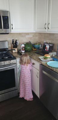 We had an interested helper in our house!