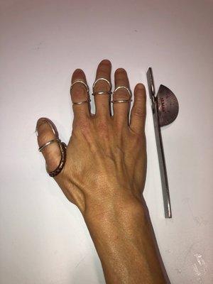 Custom silver ring splints ... Finger Braces for EDS and other connective tissue disorders